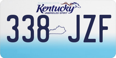 KY license plate 338JZF