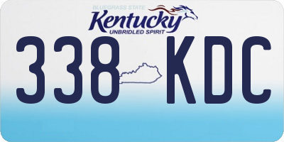 KY license plate 338KDC