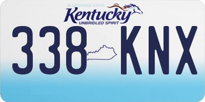 KY license plate 338KNX