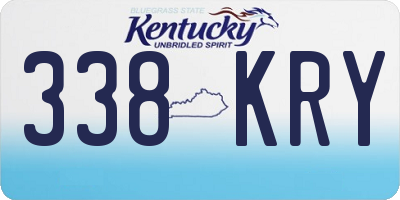KY license plate 338KRY