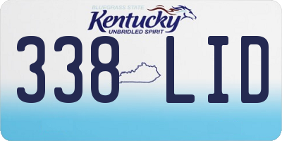 KY license plate 338LID