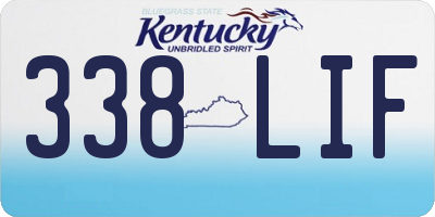 KY license plate 338LIF