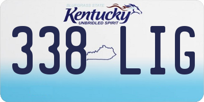KY license plate 338LIG