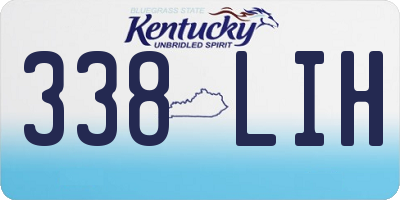 KY license plate 338LIH