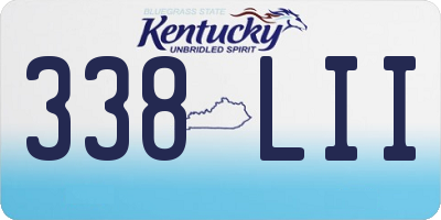 KY license plate 338LII