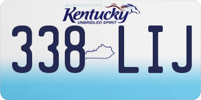 KY license plate 338LIJ