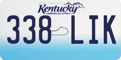 KY license plate 338LIK