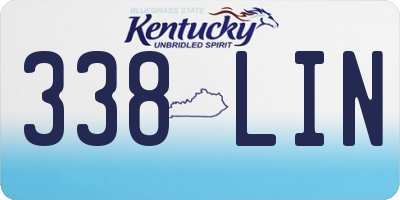 KY license plate 338LIN