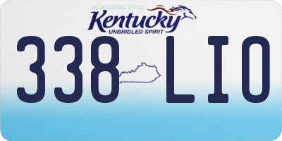 KY license plate 338LIO