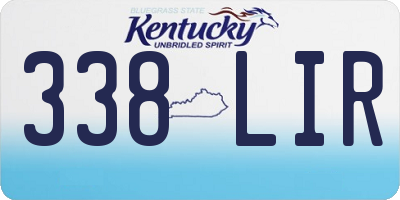KY license plate 338LIR