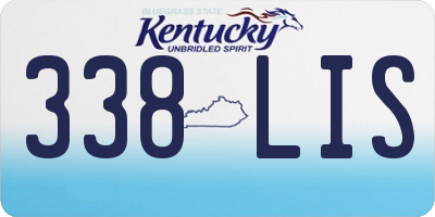 KY license plate 338LIS