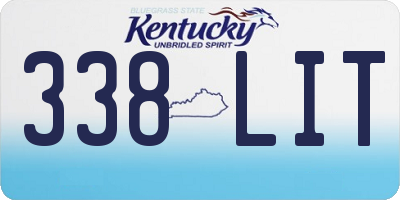 KY license plate 338LIT