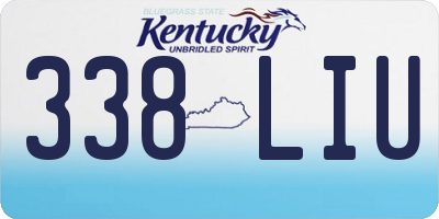 KY license plate 338LIU
