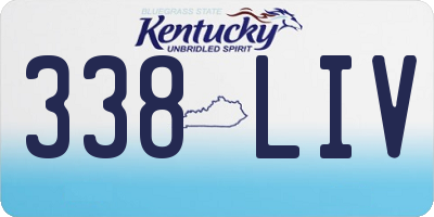 KY license plate 338LIV