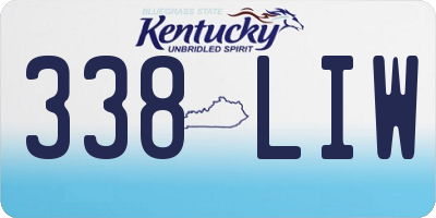 KY license plate 338LIW