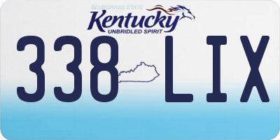 KY license plate 338LIX