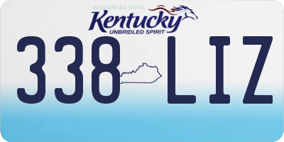 KY license plate 338LIZ