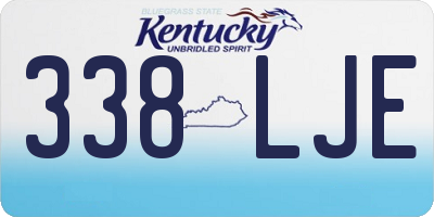 KY license plate 338LJE