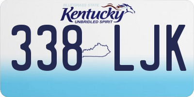 KY license plate 338LJK