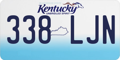 KY license plate 338LJN