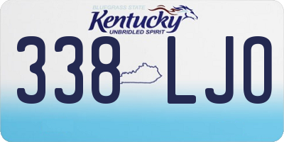 KY license plate 338LJO