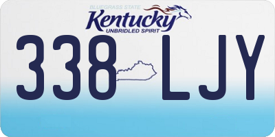 KY license plate 338LJY