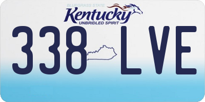 KY license plate 338LVE