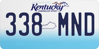 KY license plate 338MND