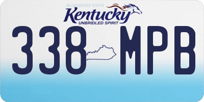 KY license plate 338MPB