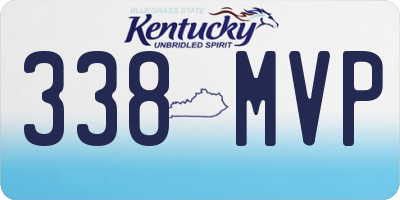 KY license plate 338MVP