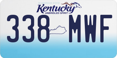 KY license plate 338MWF