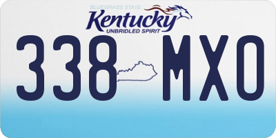 KY license plate 338MXO