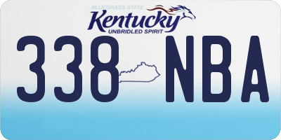 KY license plate 338NBA