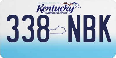 KY license plate 338NBK