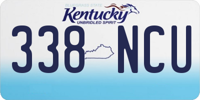 KY license plate 338NCU