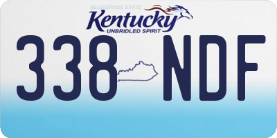 KY license plate 338NDF
