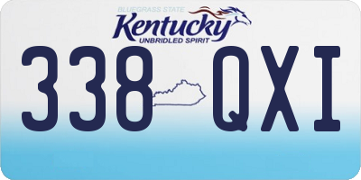 KY license plate 338QXI