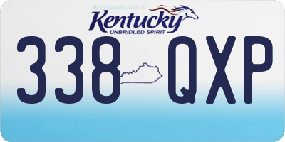 KY license plate 338QXP