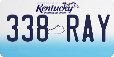 KY license plate 338RAY