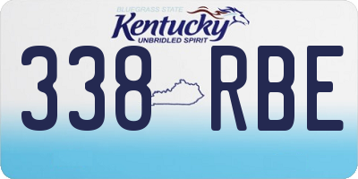 KY license plate 338RBE