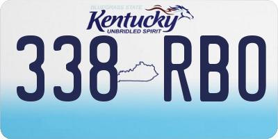 KY license plate 338RBO