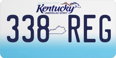 KY license plate 338REG