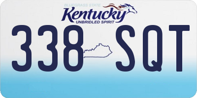 KY license plate 338SQT