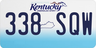 KY license plate 338SQW