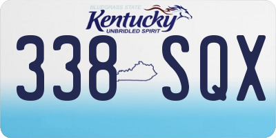 KY license plate 338SQX