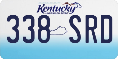 KY license plate 338SRD