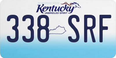 KY license plate 338SRF