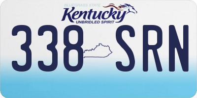 KY license plate 338SRN