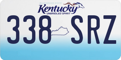 KY license plate 338SRZ