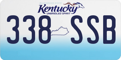 KY license plate 338SSB